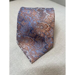 Pronto Uomo Pink Blue Purple Paisley‎ Silk Tie Luxury 3.5"